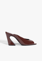 Mule Lexi Block Couro Azul | ZZ MALL