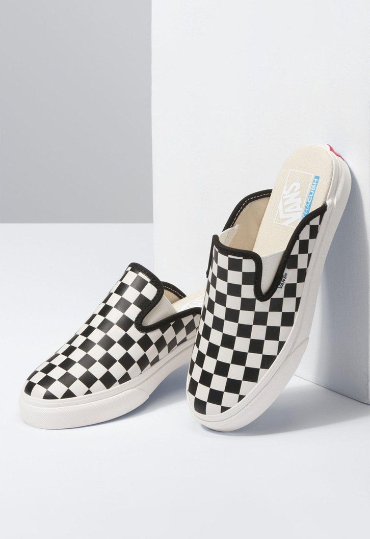 Tênis Vans Slip On Mule Black White