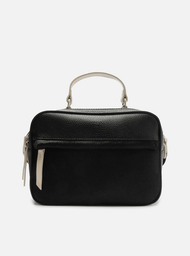 Bolsa Tiracolo Preta Branca Arezzo Prione Média