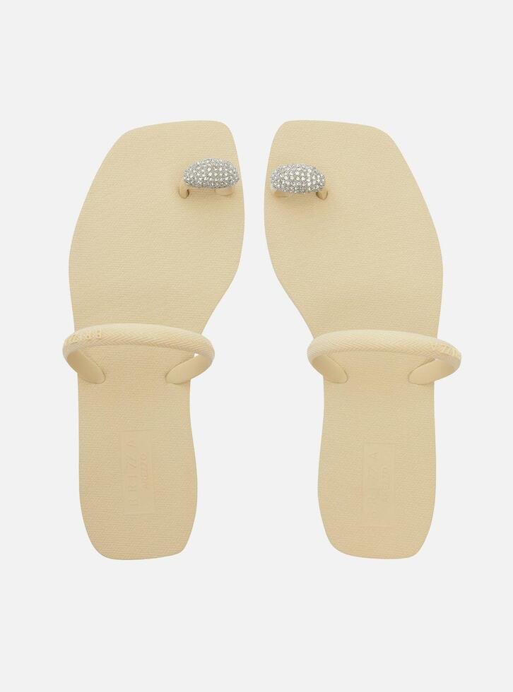 Chinelo de Dedo Off-White Pedraria Brizza