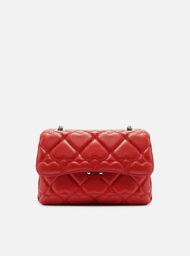 Bolsa Tiracolo Vermelha Arezzo Couro Heart Mizz Média