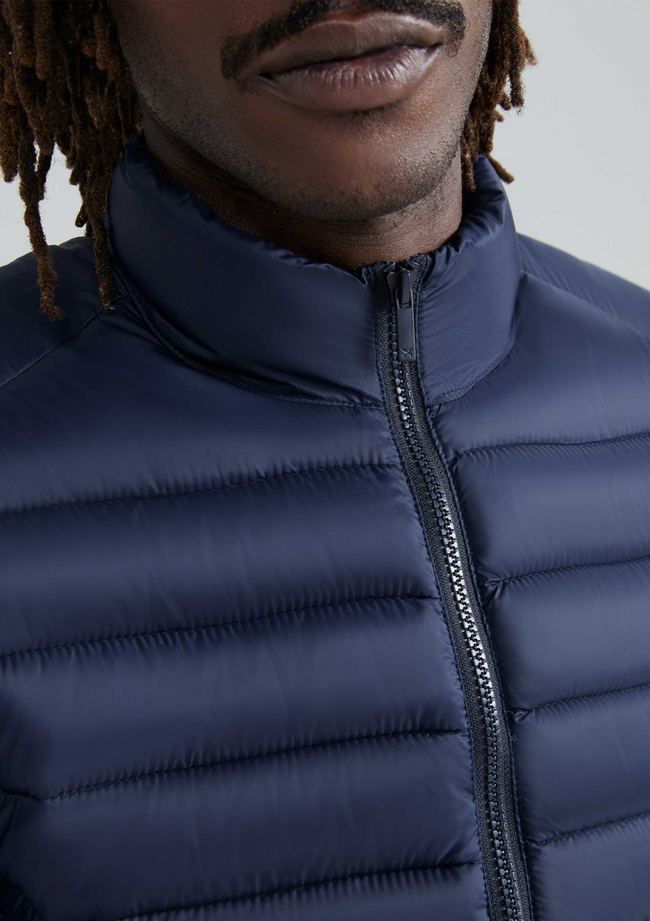 Jaqueta Azul Marinho Hering Básica Masculina Puffer Regular Matelassê
