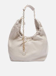 Bolsa Hobo Nude Arezzo Couro Olívia Grande