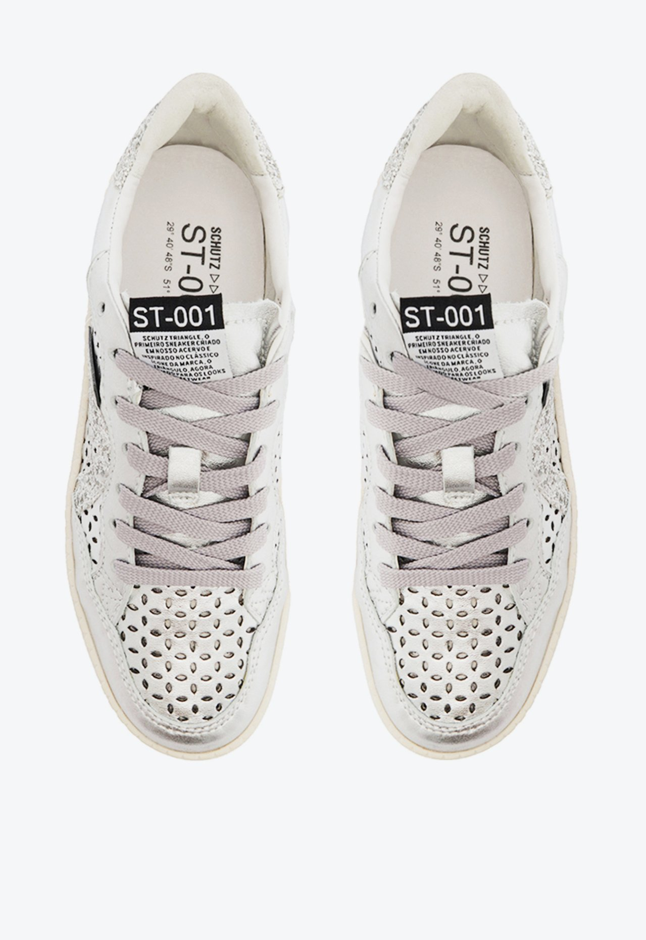 Tênis Prata Schutz St001 Rock Couro | ZZ MALL