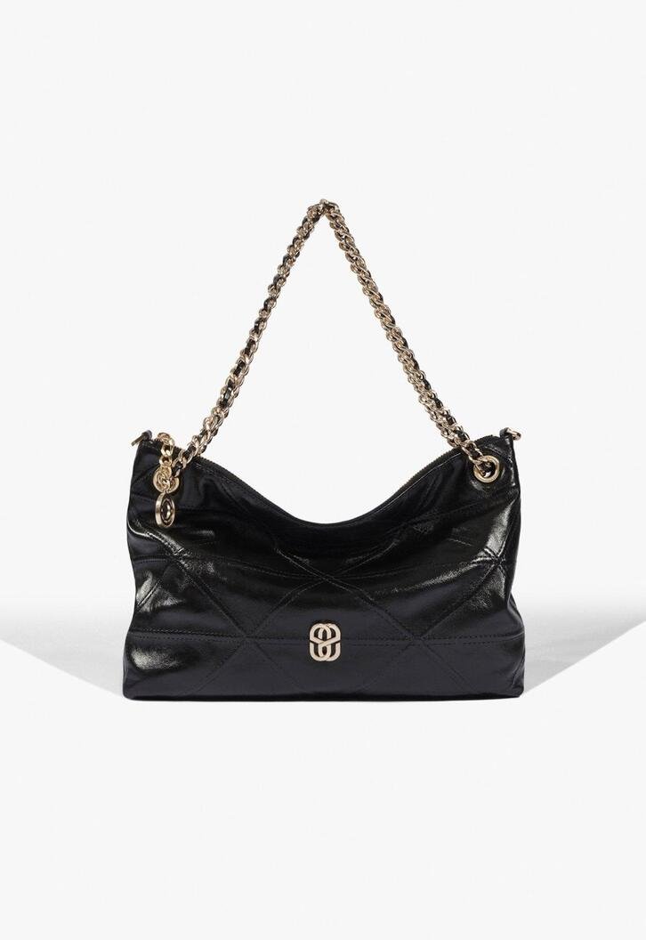Bolsa Crossbody Charlie Média Couro Preta