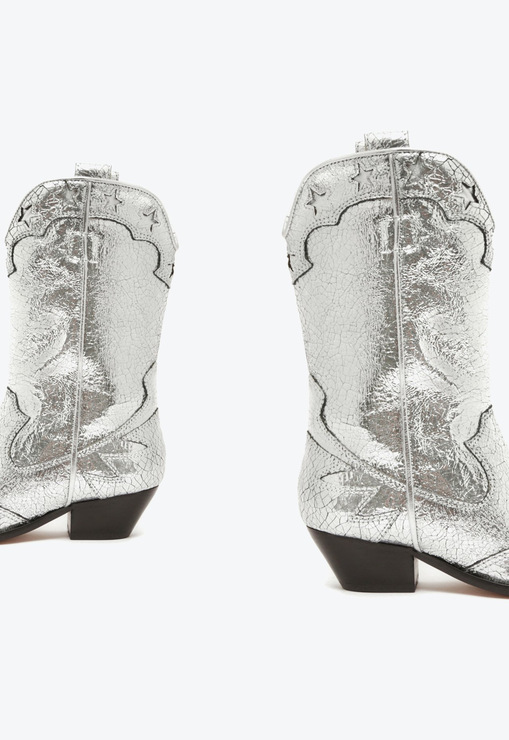 Bota Western S-Cicera Couro Prata