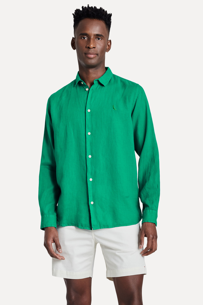 CAMISA VERDE CLARO RESERVA LINHO