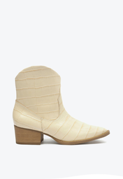 Bota Branca Schutz S-souli Couro Croco