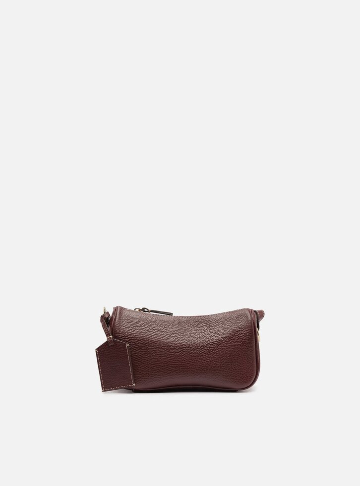 Bolsa Shoulder Vermelha Couro Pequena Metais