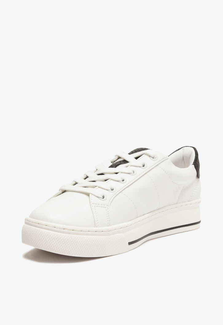 Tênis Flatform Branco Anacapri Com Detalhe Na Sola Preto
