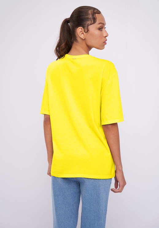 T-shirt Letra A Amarelo MYFT