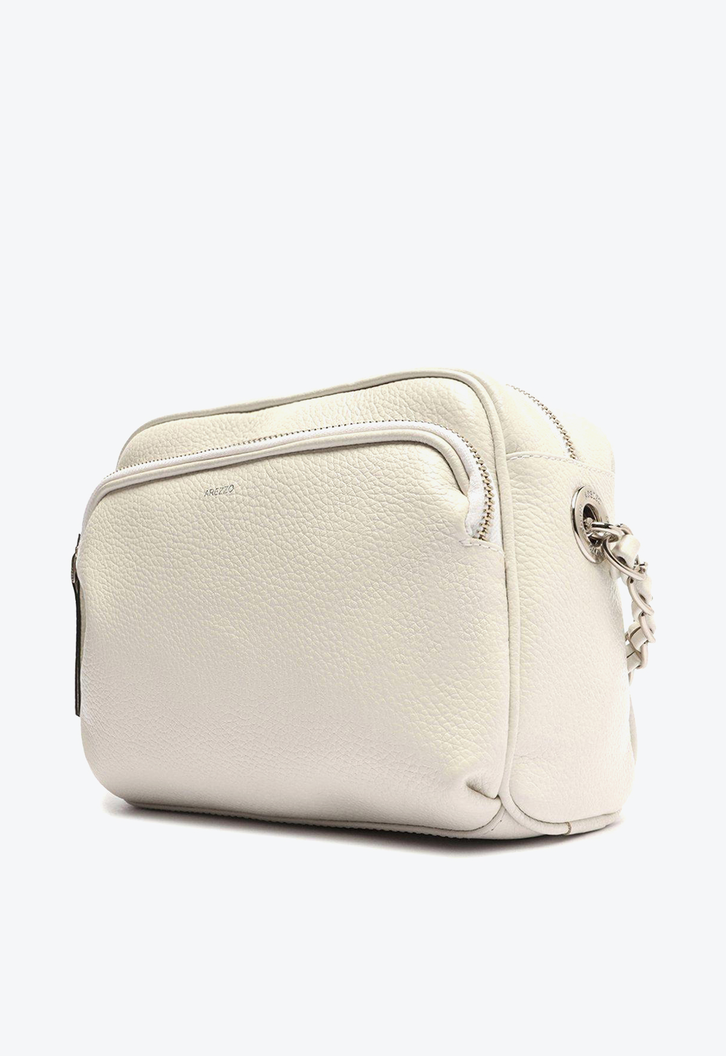 Bolsa Tiracolo Branca Arezzo Couro Dani Média