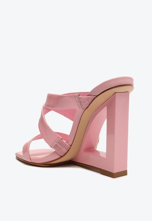 Sandália Mule Anabela Full Color Rosa