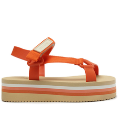 Sandália Papete Flatform Laranja Anacapri Papaya Color