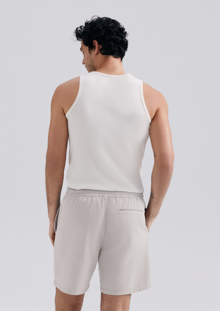 Shorts Bege Hering Masculino De Sarja