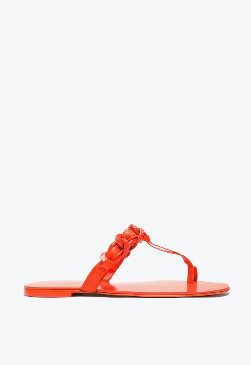 Sandália Schutz Rasteira Freshfull 60’s Orange