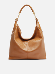 Bolsa Hobo Marrom Arezzo Couro Grande Alça Metais