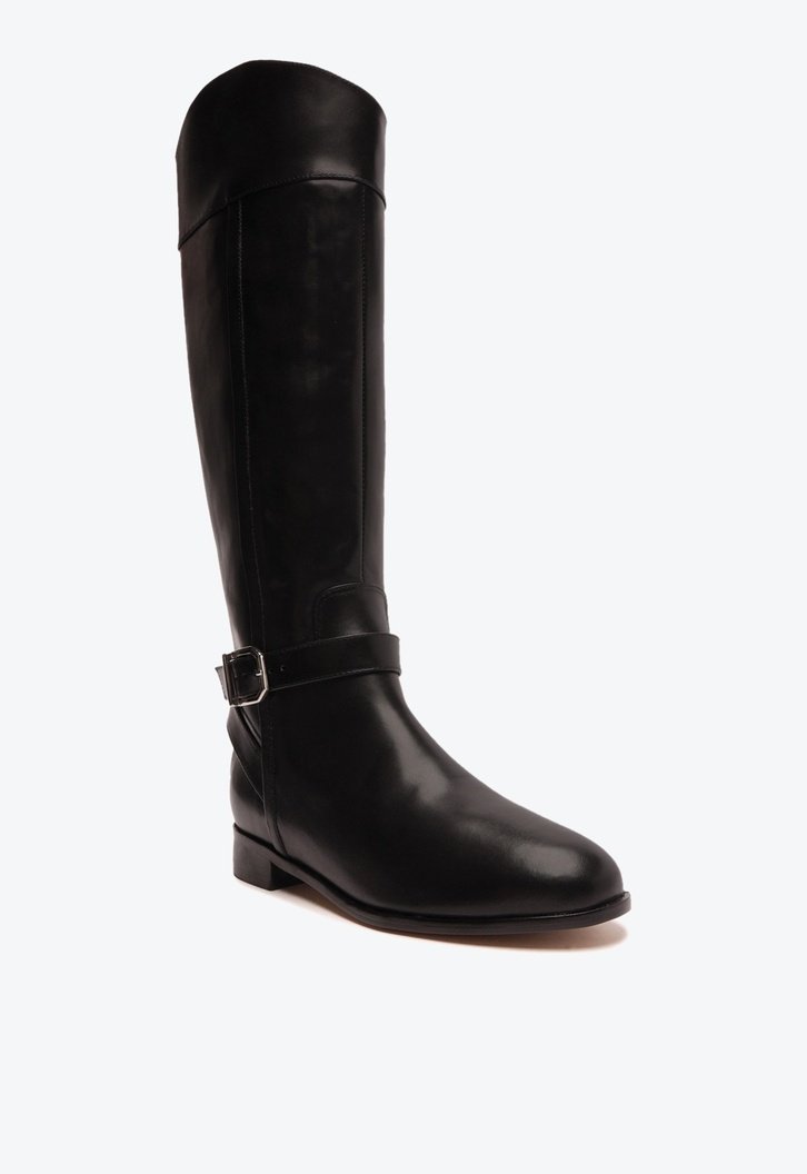 Bota Preta Couro Cano Longo Montaria Savannah