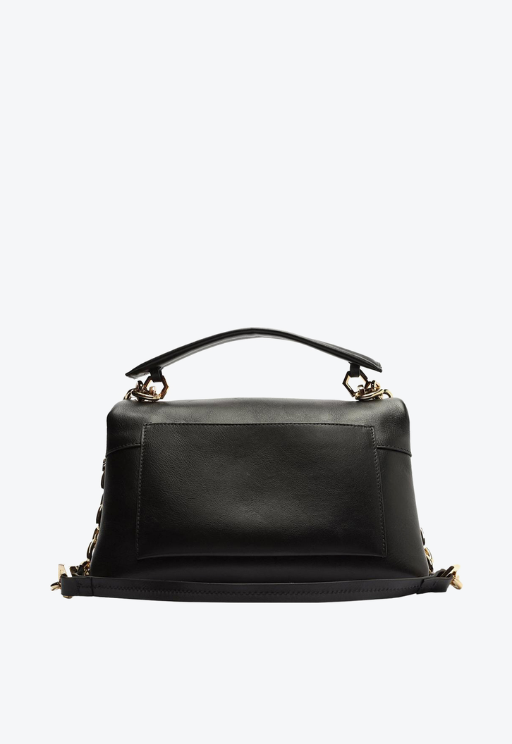 Bolsa Tiracolo Preta Arezzo Couro Ágatha Grande [Pré Venda]