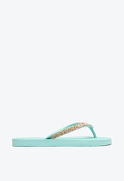 Chinelo De Dedo Azul Arezzo Brizza Tiras Coloridas
