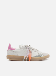 Tênis Branco Rosa Arezzo Couro Amarração Custom