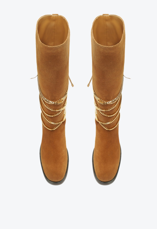 Bota Terrance Lace Camurça Marrom