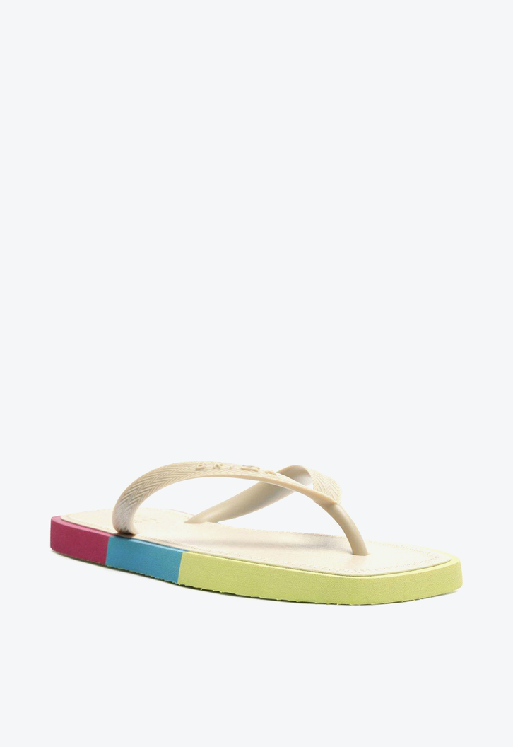 Chinelo De Dedo Off-white Brizza Color Square