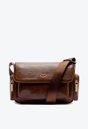 マロン Bolsa Tiracolo Média Messenger Marrom | ZZ MALL