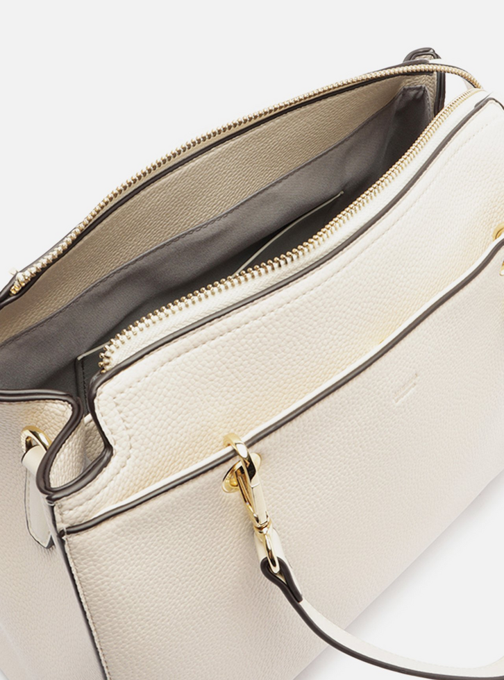 Bolsa Tote Off White Média Alças Metais | ZZ MALL