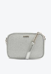 Bolsa Tiracolo Prata Anacapri Pequena Textura Glam