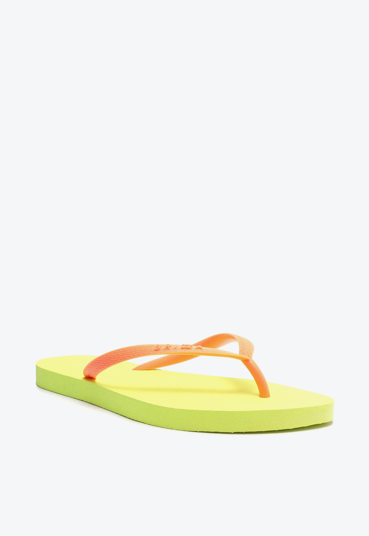 Chinelo De Dedo Amarelo Brizza Tiras Laranja Essential