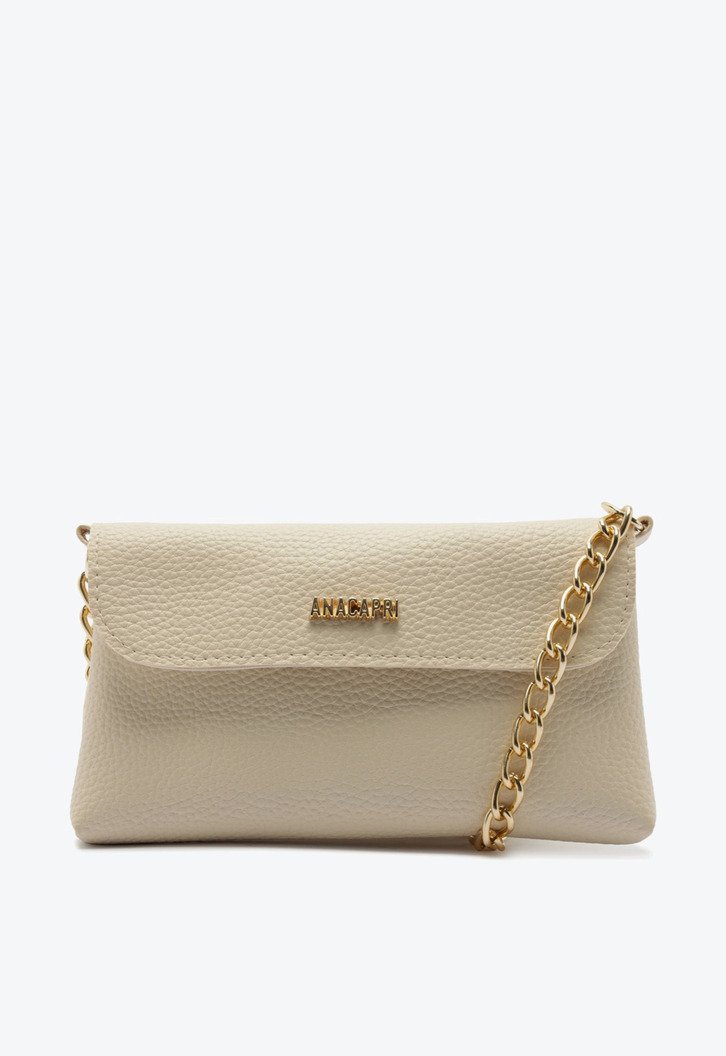 Bolsa Tiracolo Pequena Branco Off Alça Corrente