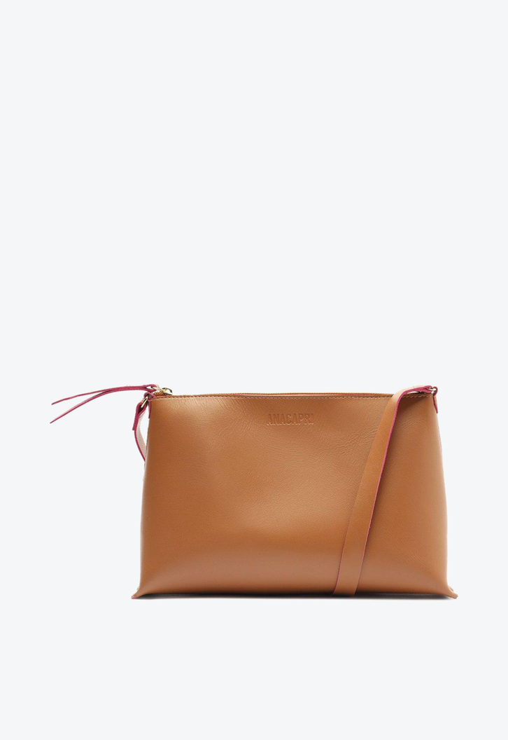 Crossbody Marrom Anacapri Couro Cora Pequena