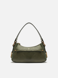 Bolsa Tiracolo Verde Couro Gretha Média