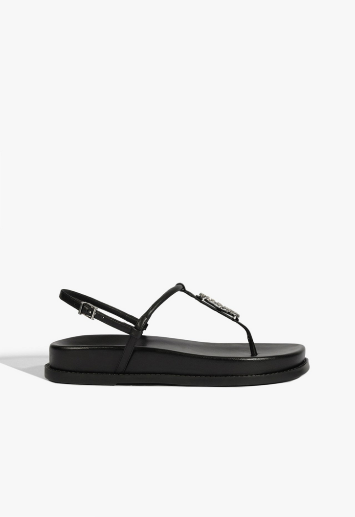 Sandália Salto Baixo Preta