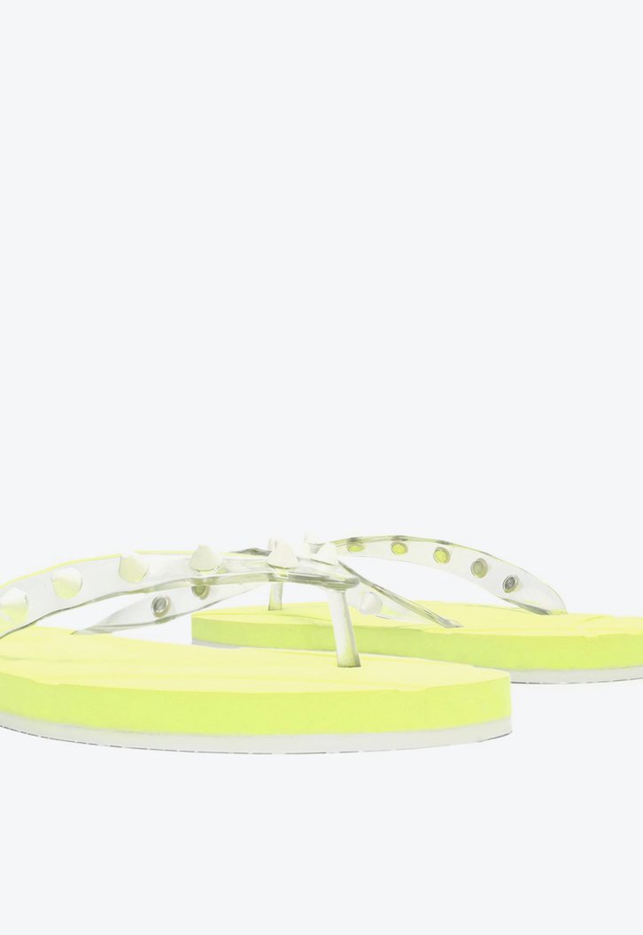 Chinelo De Dedo Amarelo Transparente Arezzo Tira