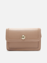 Bolsa Tiracolo Nude Arezzo Pequena Botão Metal