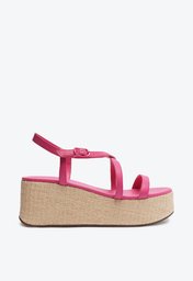 Sandália Plataforma Rosa Natural Anacapri