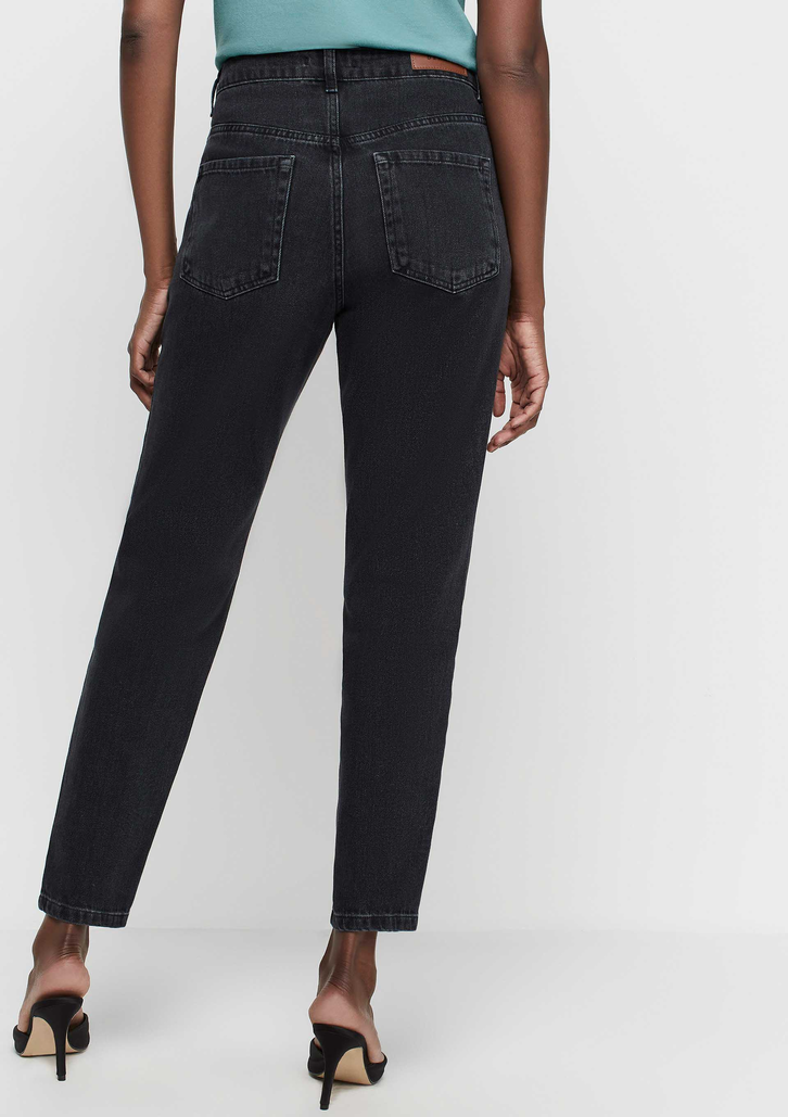 Calça Jeans Azul DZARM Mom Fit Cintura Alta
