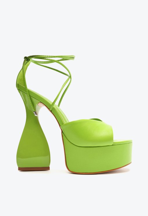 Sandália Meia Pata Trish Couro Verde
