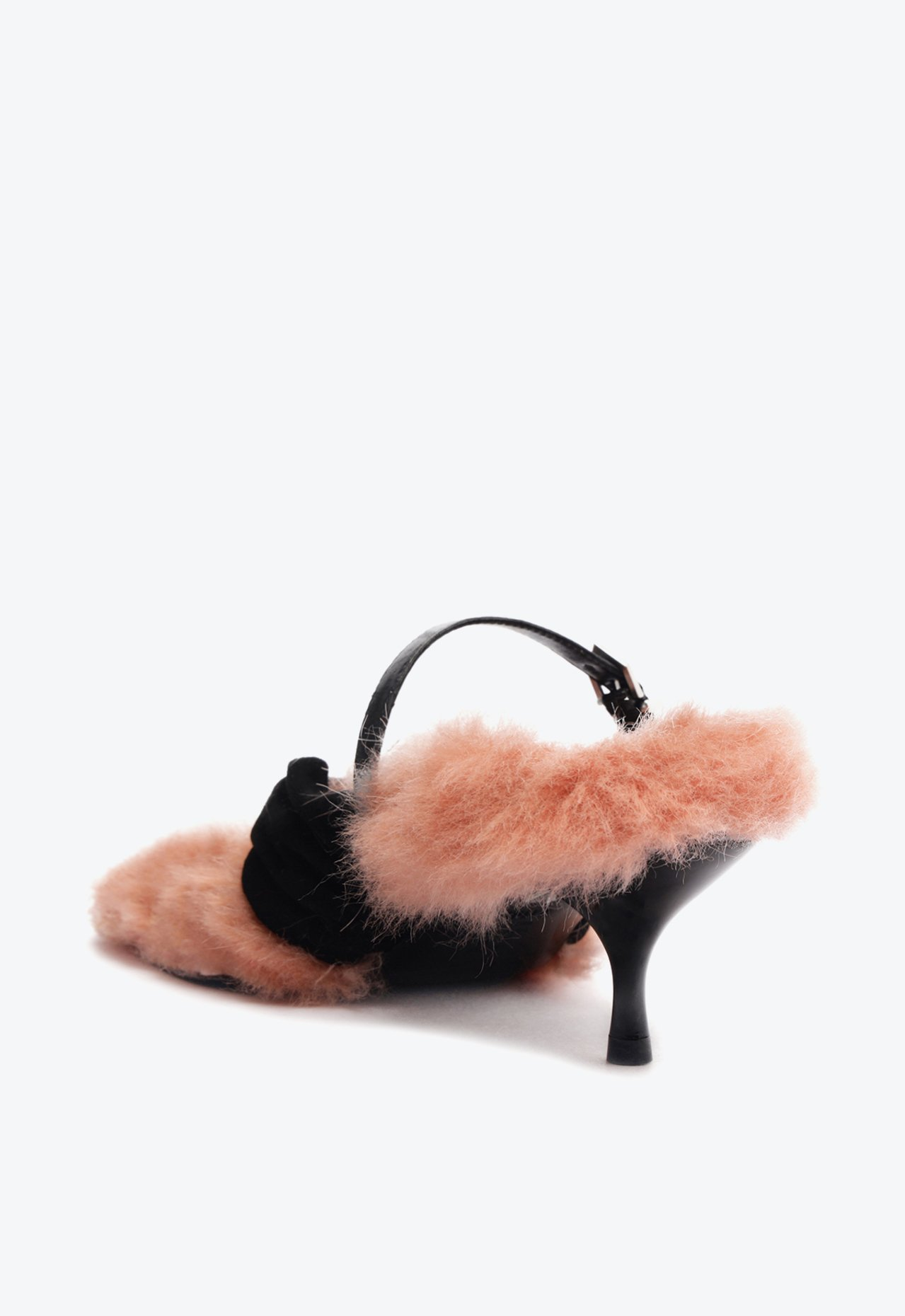 Sandália Mule Schutz Salto Baixo Addy Textura Rosa | ZZ MALL