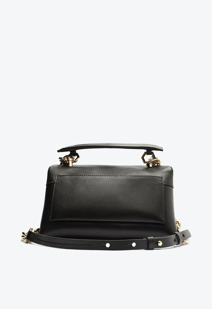 Bolsa Tiracolo Preta Arezzo Couro Ágatha Pequena