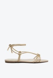 Sandália Rasteira Boho Chic Dourada
