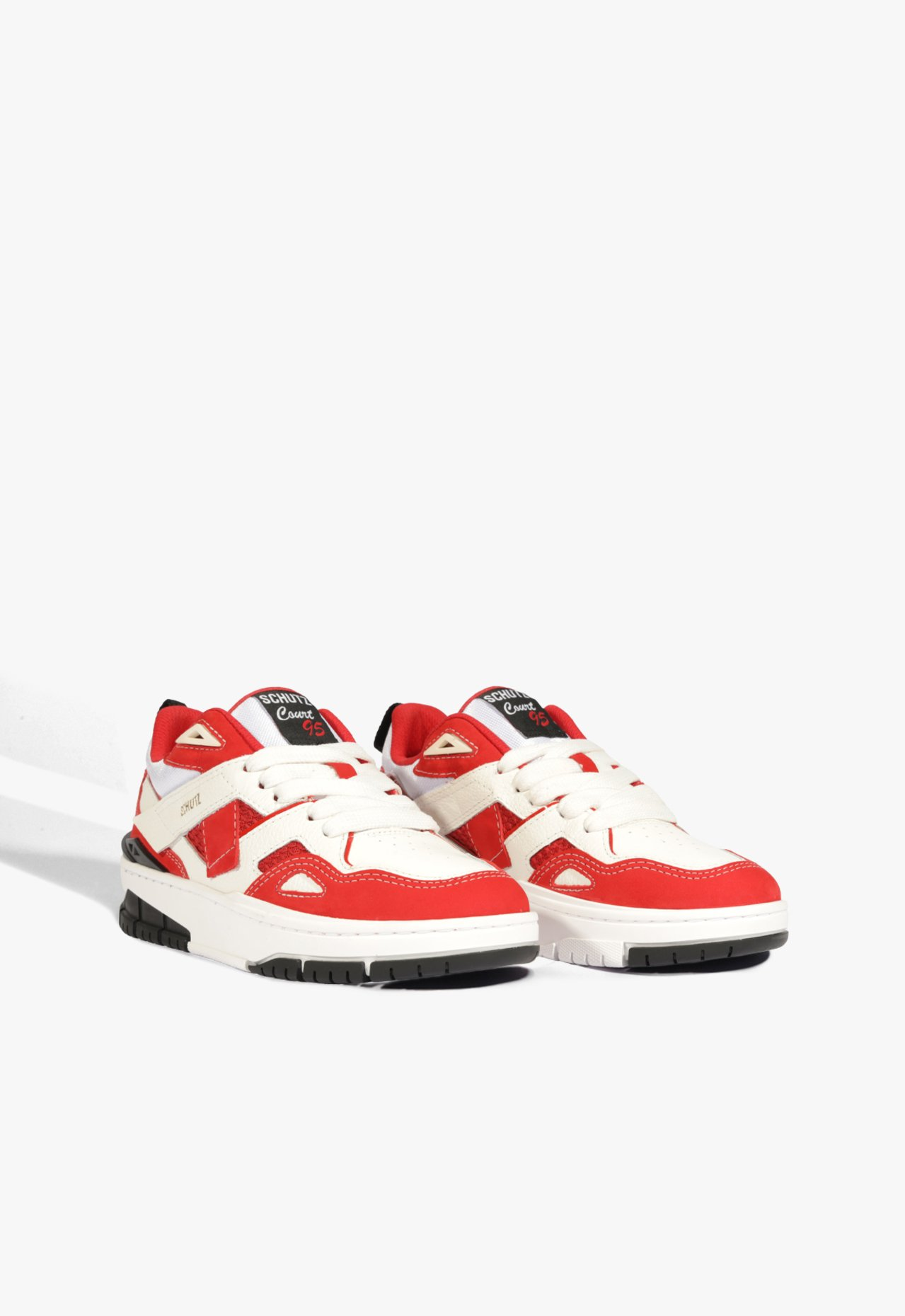 5点　唯 Tênis Branco E Vermelho Schutz Court 95 | ZZ MALL