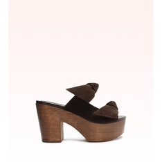 Asymmetric Clarita Clog Dark Brown