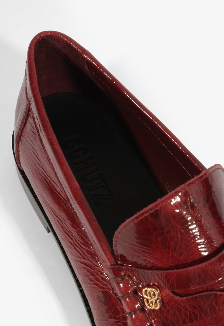 Mocassim Couro Vermelho