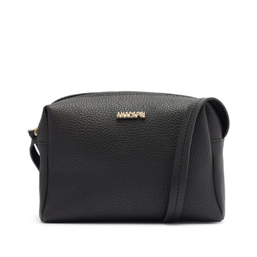 Bolsa Tiracolo Média Arredondada Preta