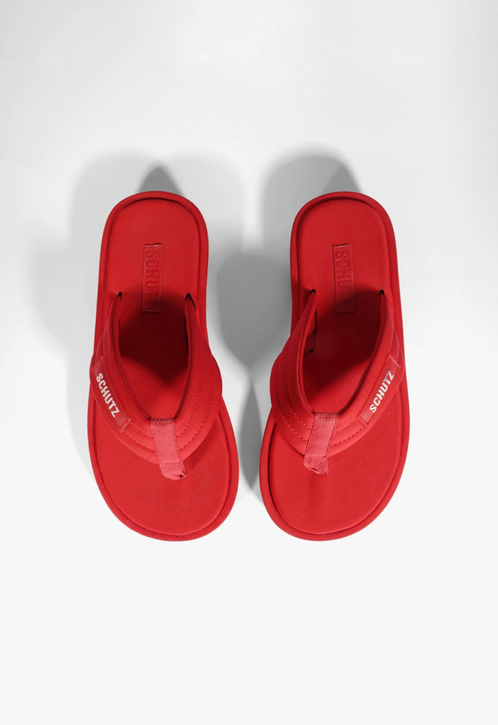 Chinelo Zoe Nylon Vermelho