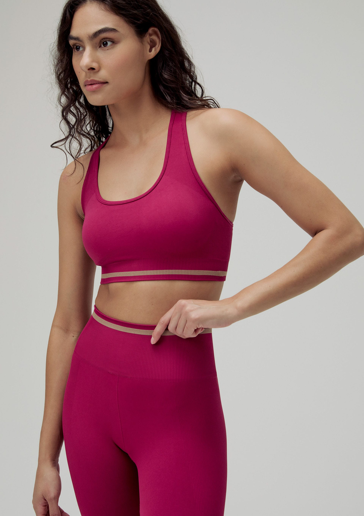 Top Rosa Hering Esportivo Nadador Sem Costura
