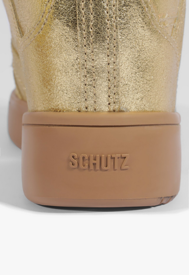 Tenis Sneaker 95 Cano alto Couro Dourado